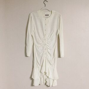 Sarah Taylor VINTAGE Ruffle White Cream Mermaid Dress Cottagecore‎